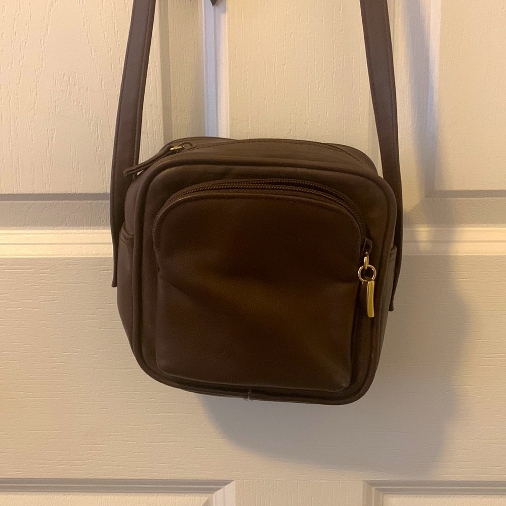 Brown mini purse.